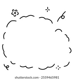 abstract floral frame. Speech bubbles icon flat icon. Single high quality outline symbol of info for comic, kids book, advert, anime, etc.