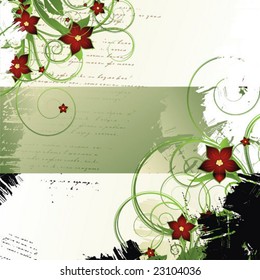 abstract floral - frame for text