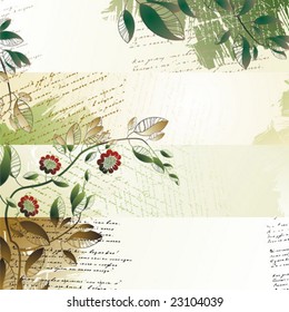 abstract floral - frame for text