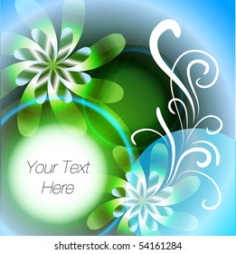 abstract floral frame for text