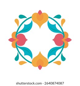 Abstract Floral Frame Vector Decorative Theme