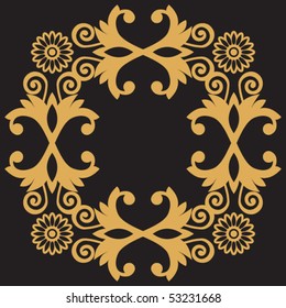 marco floral abstracto, elementos de diseño vectorial