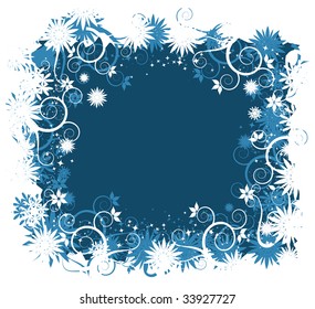 Abstract floral frame for your design