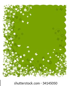 Abstract floral frame for your design