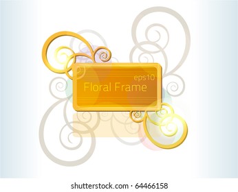 Abstract floral frame for your design. Fully vector, enjoy!