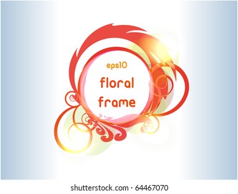 Abstract floral frame for your design. Fully vector, enjoy!