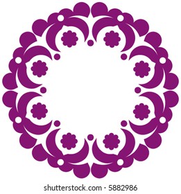 abstract floral garland
