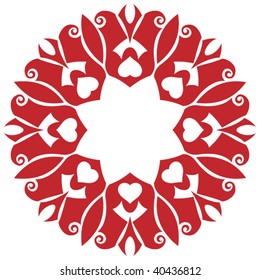abstract floral garland, vector image