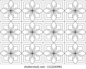 Abstract floral geometric background pattern.