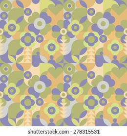 Abstract floral geometric background. Seamless pattern.