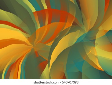 Abstract floral geometric background in soft autumn colors.