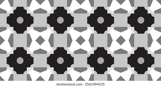 Abstract floral geometric ethnic pattern shapes. Black and white Trendy Fashion Blanket Style Line Seamless Vector Pattern