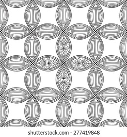 Abstract floral geometric pattern.