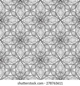 Abstract floral geometric pattern.