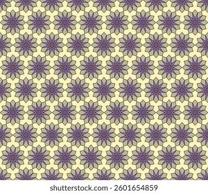 Abstract floral and geometric pattern featuring a seamless decorative lattice design ideal for vector backgrounds, architectural louvers, fabric, print, wallpaper, banners and modern design projects.