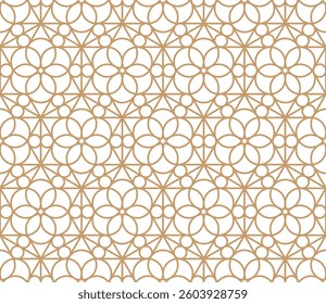 Abstract floral and geometric pattern featuring a seamless decorative lattice design ideal for vector backgrounds, architectural louvers, fabric, print, wallpaper, banners and modern design projects.