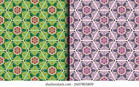 Abstract floral and geometric pattern featuring a seamless decorative lattice design ideal for vector backgrounds, architectural louvers, fabric, print, wallpaper, banners and modern design projects.