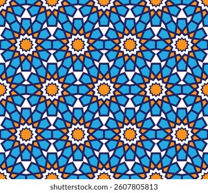 Abstract floral and geometric pattern featuring a seamless decorative lattice design ideal for vector backgrounds, architectural louvers, fabric, print, wallpaper, banners and modern design projects.