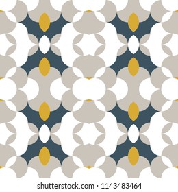 Abstract floral geometric seamless  pattern . Kaleidoscopic, multicolored shapes.