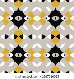 Abstract floral geometric seamless  pattern . Kaleidoscopic, multicolored shapes.
