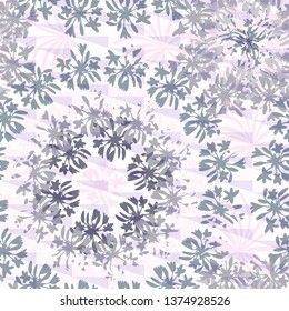 Abstract floral geometric seamless pattern with mosaic of tropical flowers and triangles. Psychedelic pattern in light pastel  for textiles, sportswear, swimwear, paper, web, apparel.