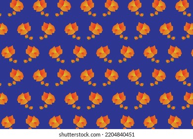 Abstract floral geometric seamless pattern with Digital art and textures