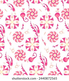 Patrón sin costuras geométrico floral abstracto