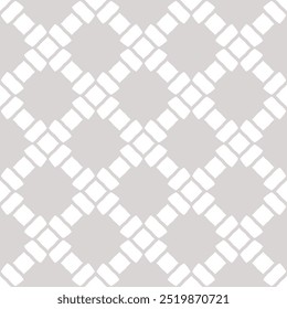 motif géométrique harmonieux floral Abstrait. Ornement d'Image vectorielle simple en beige et blanc. Texture d'arrière-plan subtile avec silhouettes florales, grille, treillis, maille. Conception géo-décorative reproductible