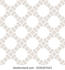 Abstractas patrón geométrico floral sin fisuras. Ornamento de Vector simple en color beige y blanco. Textura de fondo sutil con siluetas florales, rejilla, celosía, malla. Diseño geo delicado repetible