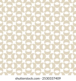 Abstract floral geometric seamless pattern. Simple minimal vector gold and white ornament in asian style. Golden background texture with floral silhouettes, leaves, curved shapes. Repeating design