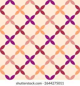 Abstract floral geometric seamless pattern - hand drawn vector illustration.