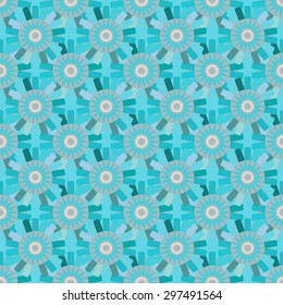 abstract floral geometric  seamless pattern - vector illustration
