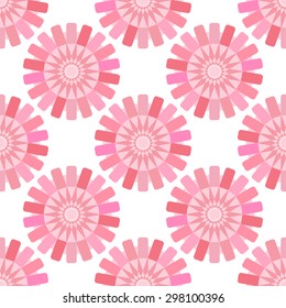 abstract floral geometric  seamless pattern - vector illustration
