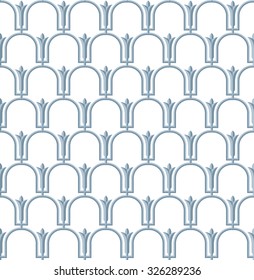 Abstract floral geometric seamless pattern. Blue and white texture. Vector background EPS8. Decorative illustration for print, web.