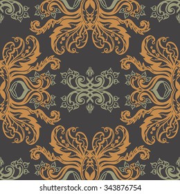 Abstract floral geometric seamless pattern