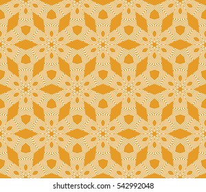 Abstract floral geometric seamless pattern. Fantastic flower and leaves. vector illustration. for Valentine's day, Wedding, greeting invitations.