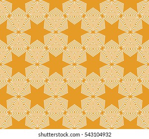 Abstract floral geometric seamless pattern. Fantastic flower and leaves. vector illustration. for Valentine's day, Wedding, greeting invitations.