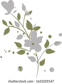Abstract floral graphic seamless pattern. 