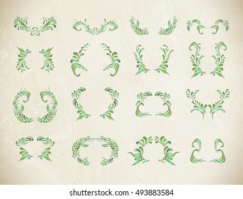 Abstract floral green background. Vector illustration