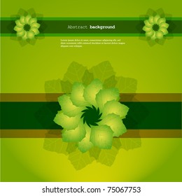 Abstract floral green background. Vector illustration