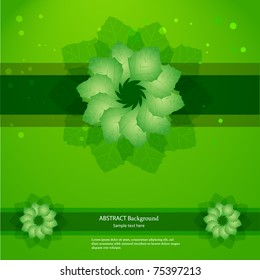 Abstract floral green background. Vector illustration