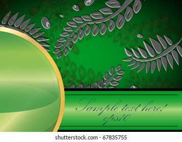 Abstract floral green design