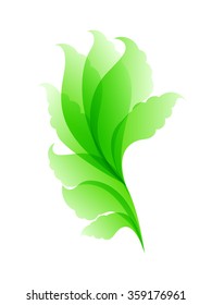 Abstract floral green pattern