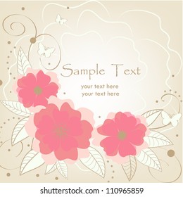 Abstract floral greeting card.
