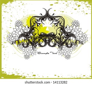 abstract floral &grunge background