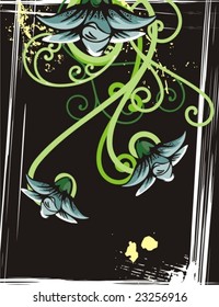 Abstract floral grunge background.