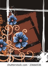 Resumen de fondo de grunge floral.