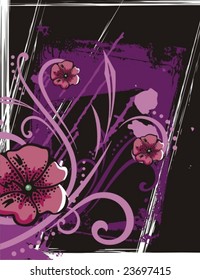 Abstract floral grunge background.