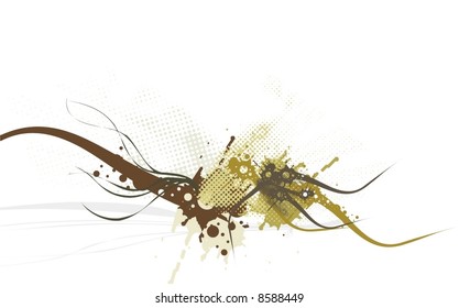 abstract floral & grunge background