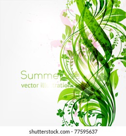 abstract floral grunge background with place for your text. vector eps 10